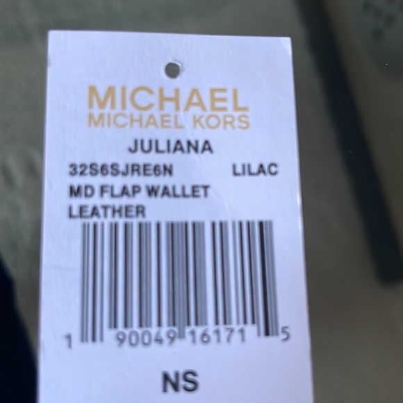 NEW/MICHAEL Michael Kors Juliana Medium Leather Flap Wallet/Wallet - Picture 9 of 9